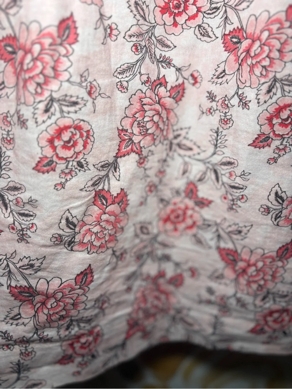 Floral Pull-On Skirt Pink Cottagecore A-Line Elastic Waist Feminine Summer Skirt - Picture 5 of 6